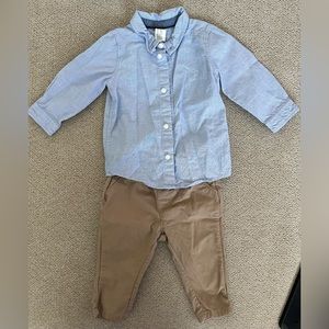 H&M long sleeve polo shirt and pants